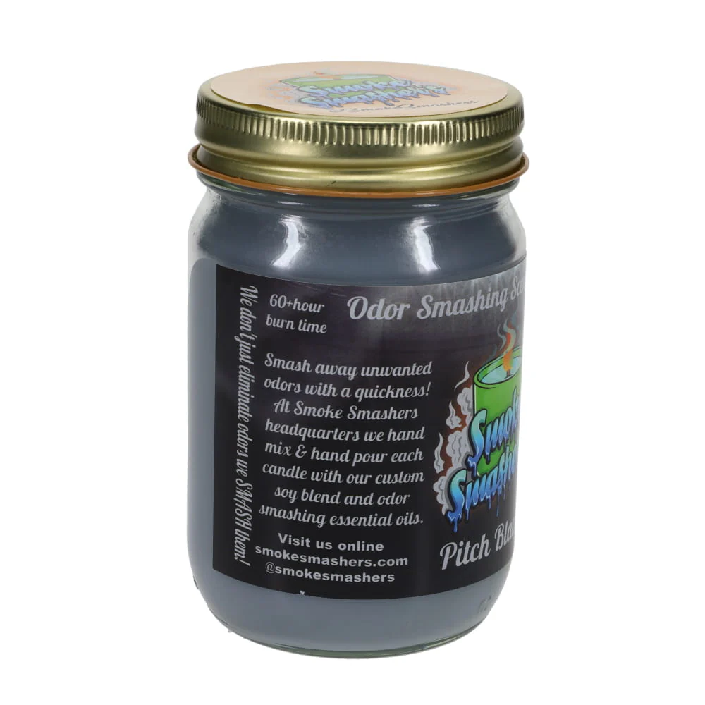 Smoke Smashers Odor Smashing Scented Soy Candle - Pitch Black - Image 2