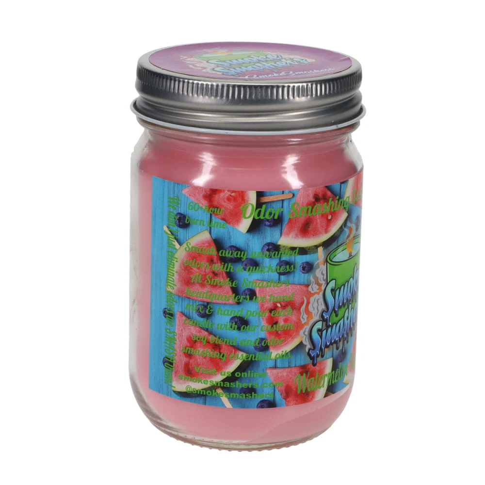 Smoke Smashers Odor Smashing Scented Soy Candle - Watermelon Wonder - Image 2