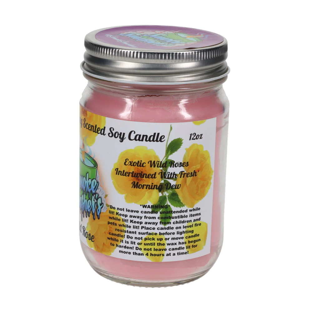 Smoke Smashers Odor Smashing Scented Soy Candle - Wild Rose - Image 3