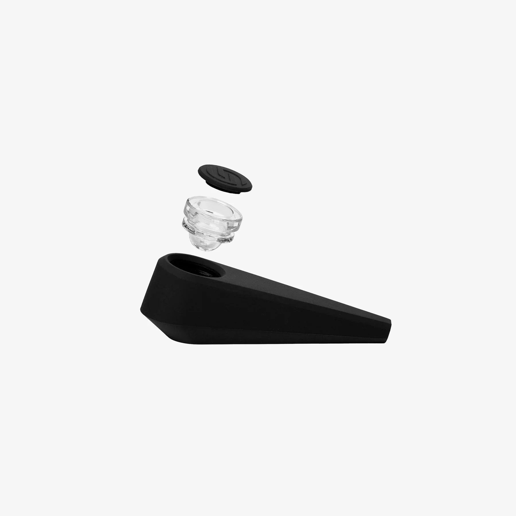 Softglass Token Hand Pipe - Onyx - Image 2
