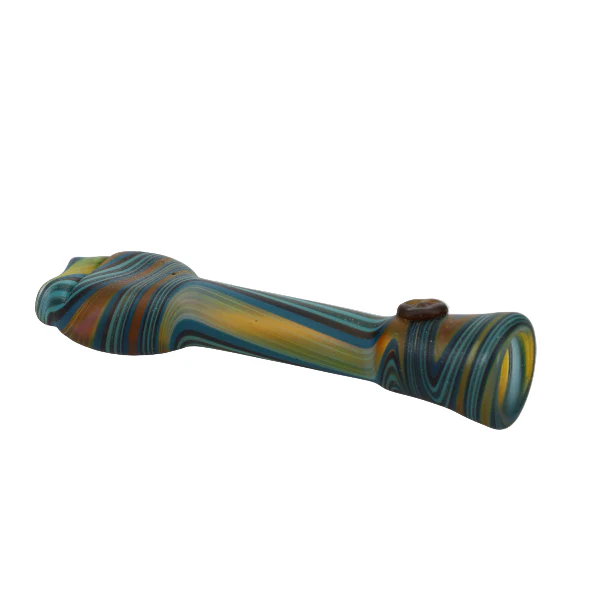 Star Seed Glass Sandblast Line Bite Grip Chillum - Image 2