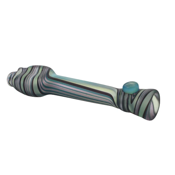 Star Seed Glass Sandblast Line Bite Grip Chillum - Image 3
