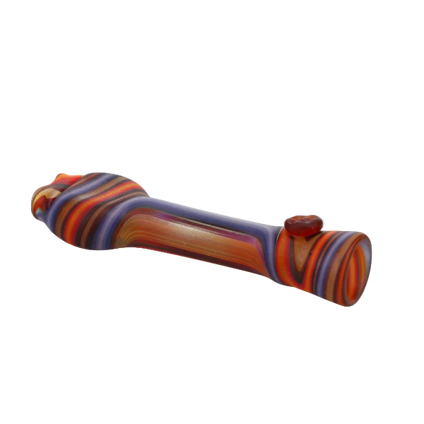 Star Seed Glass Sandblast Line Bite Grip Chillum - Image 5
