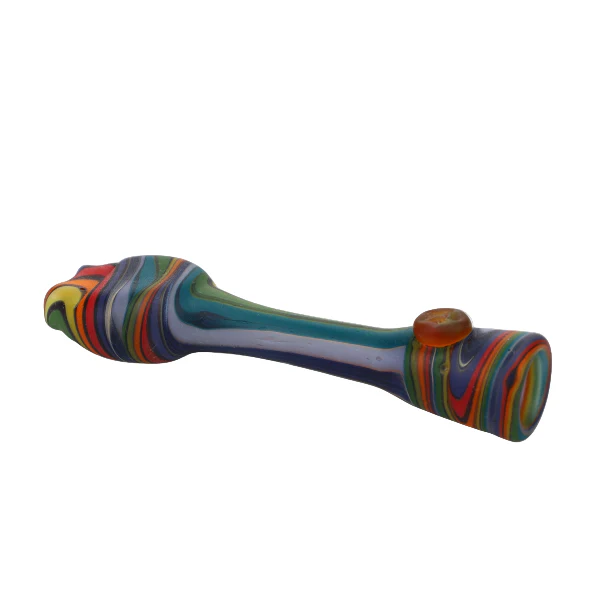 Star Seed Glass Sandblast Line Bite Grip Chillum - Image 7