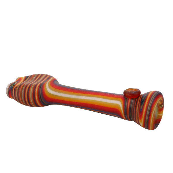 Star Seed Glass Sandblast Line Bite Grip Chillum - Image 9