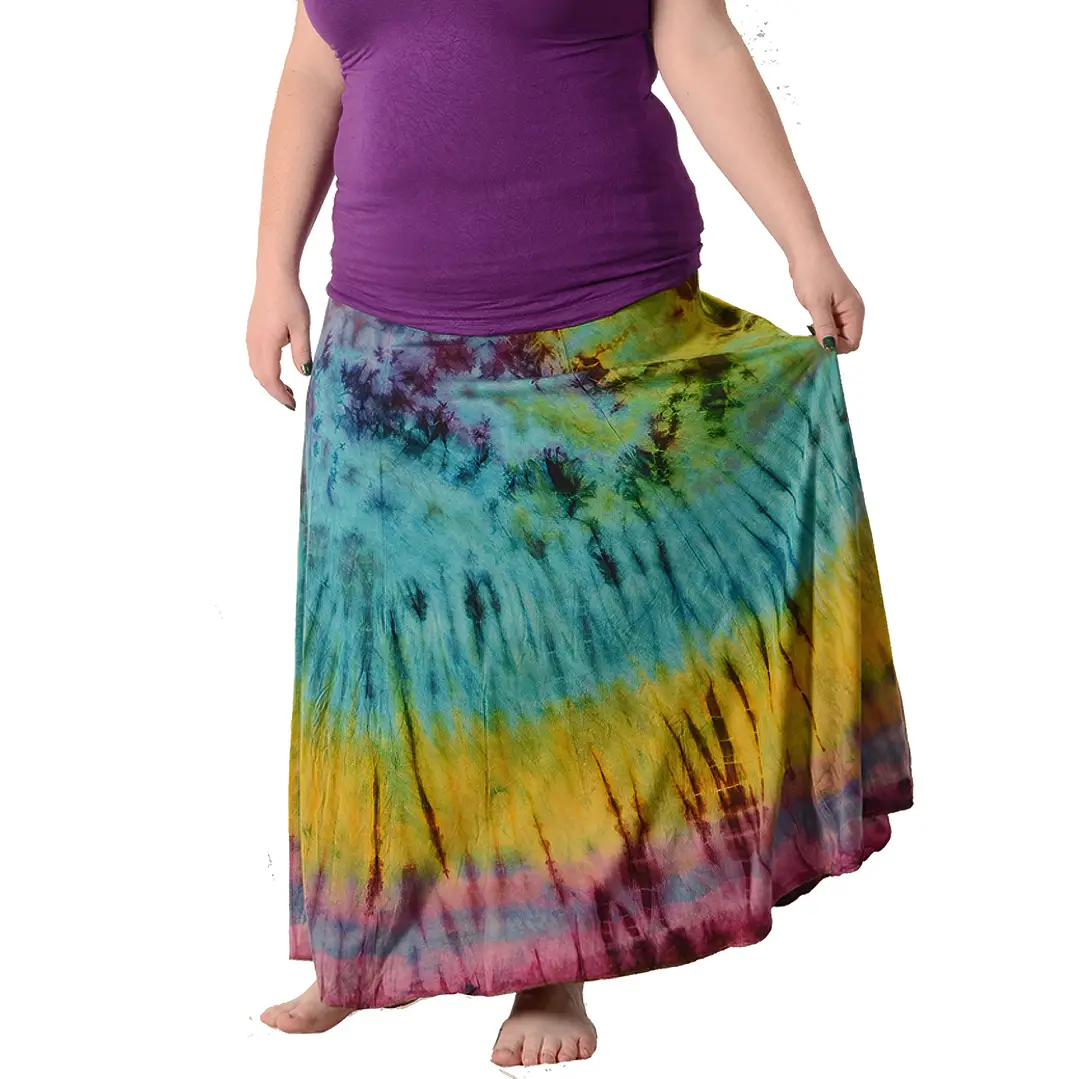 Starlight Tie Dye Long Free Flow Skirt - Image 2