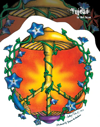 Mushroom Peace Sign Sticker SALE