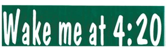 Wake Me At 4:20 Bumper Sticker