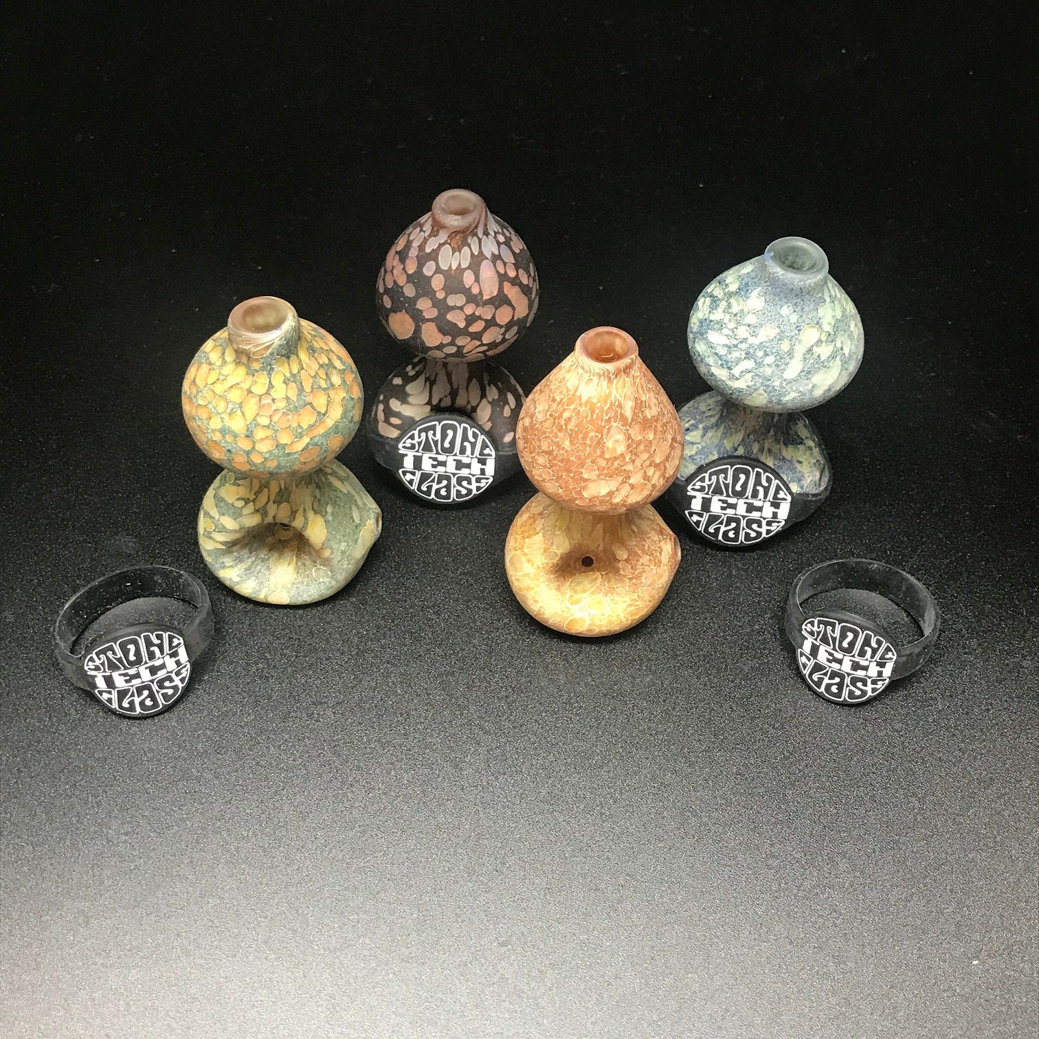 Stone Tech Glass Mushroom Pipe Earth Tones SALE - Image 2