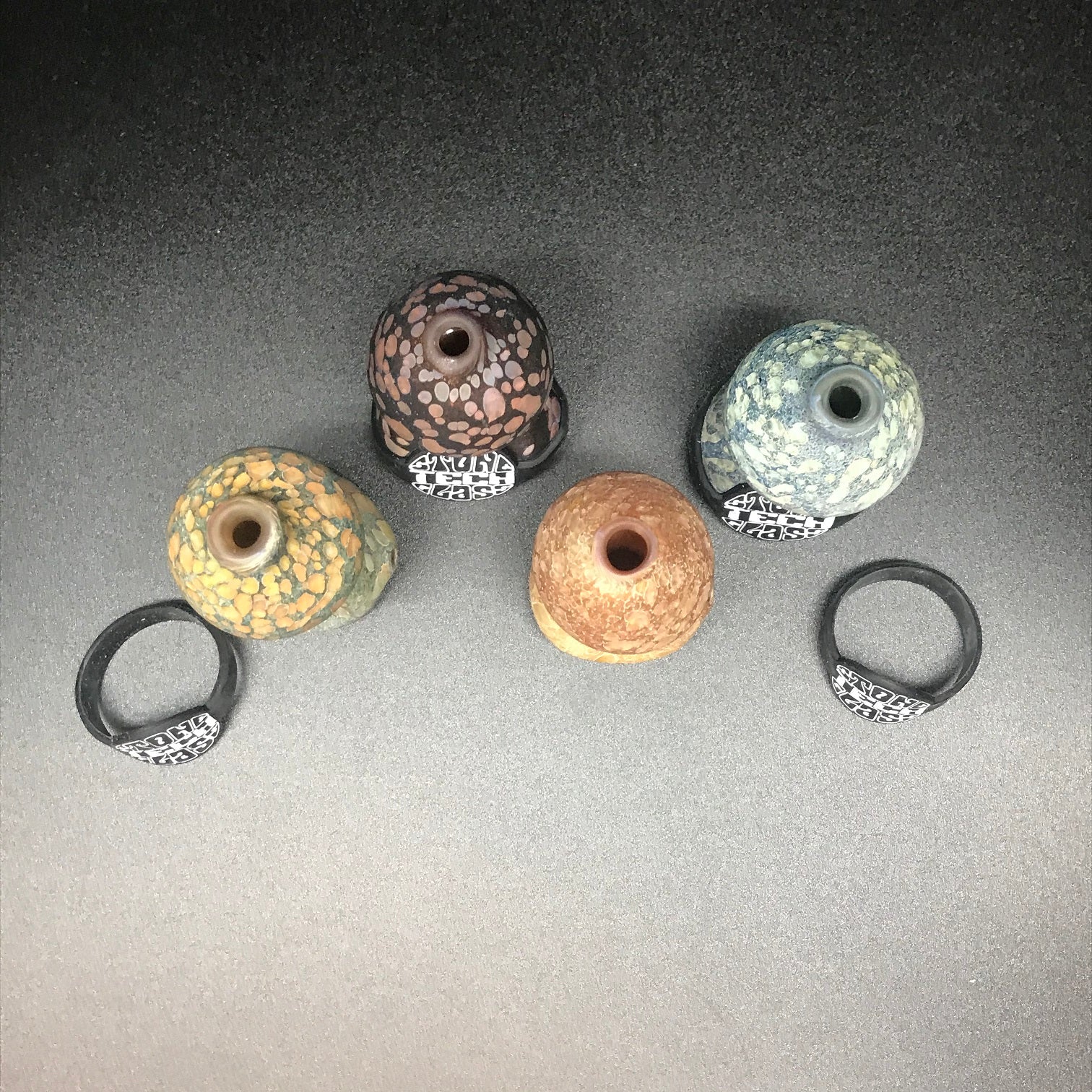 Stone Tech Glass Mushroom Pipe Earth Tones SALE - Image 3