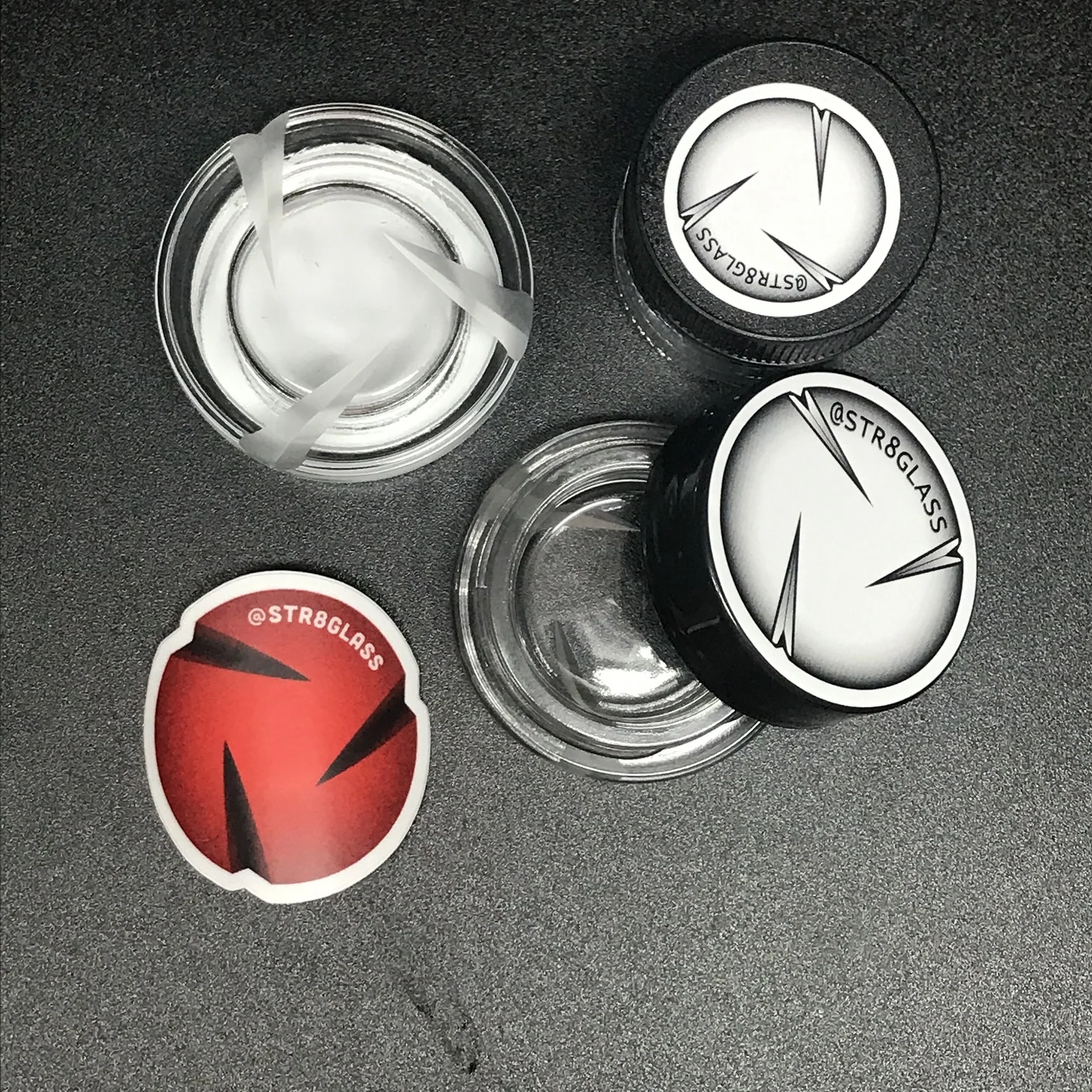 Str8 Glass Coldwork Cut Spinner Cap Stash Jar SALE - Image 3