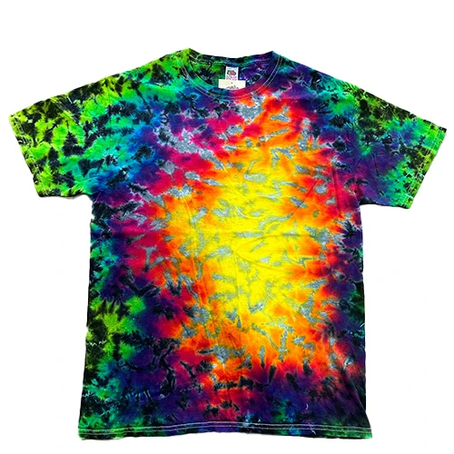 Too Heady Crew Rainbow Scrunch Tie Dye T-Shirt - Image 2