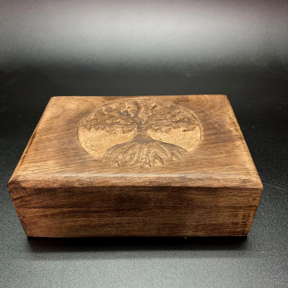 Tree of Life Carved Wooden Box - Image 2