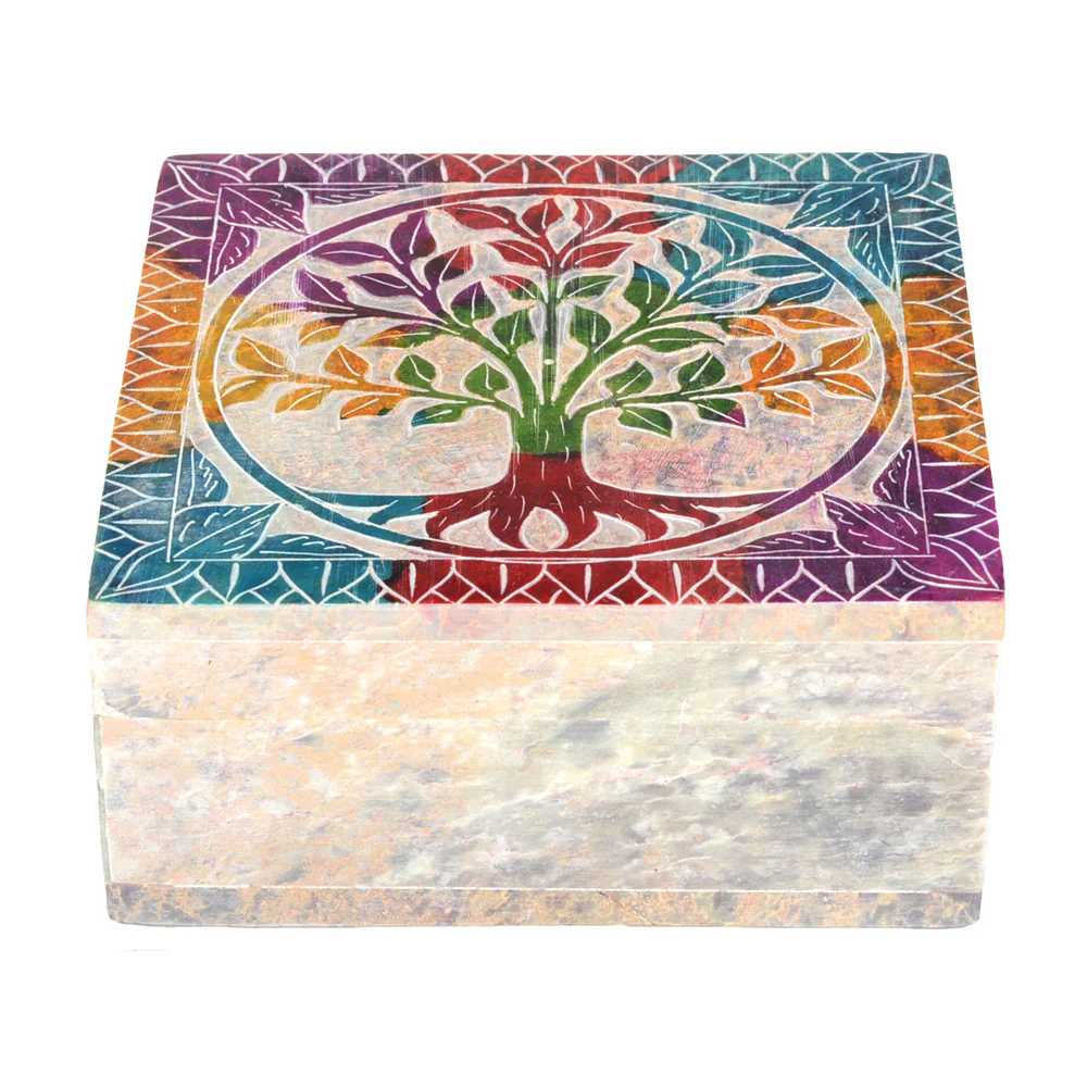 Tree of Life Soapstone Box