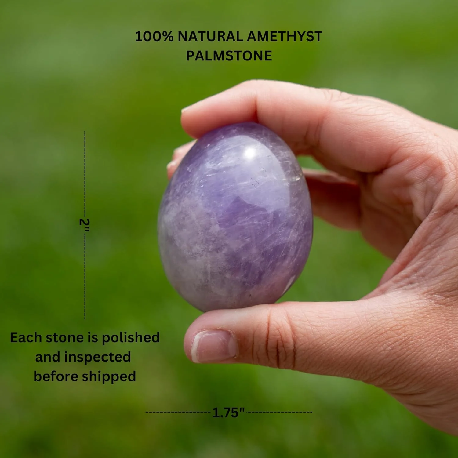 TruEnergy Amethyst Palm Stone - 2"-3" - Image 2