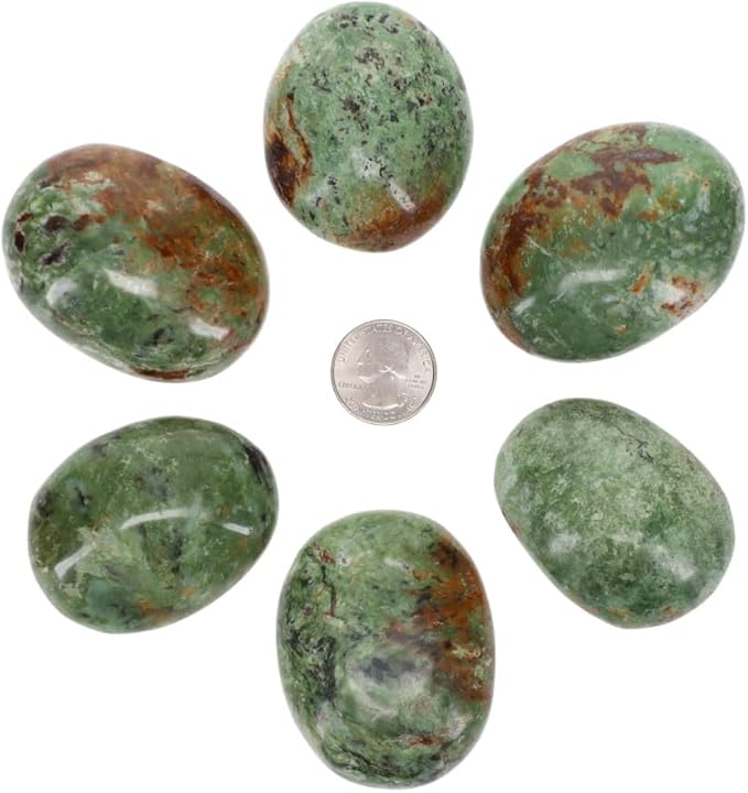 TruEnergy Chrysoprase Palm Stone - 2" - Image 4