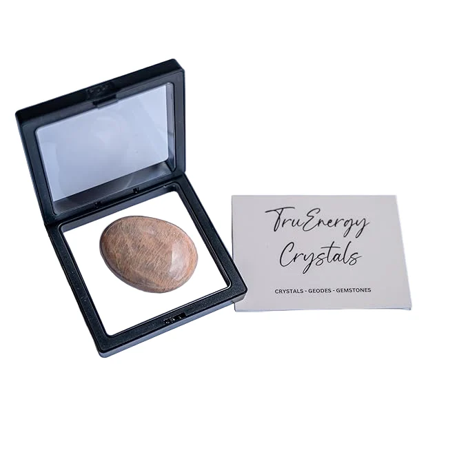 TruEnergy Peach Moonstone Palm Stone - 2"