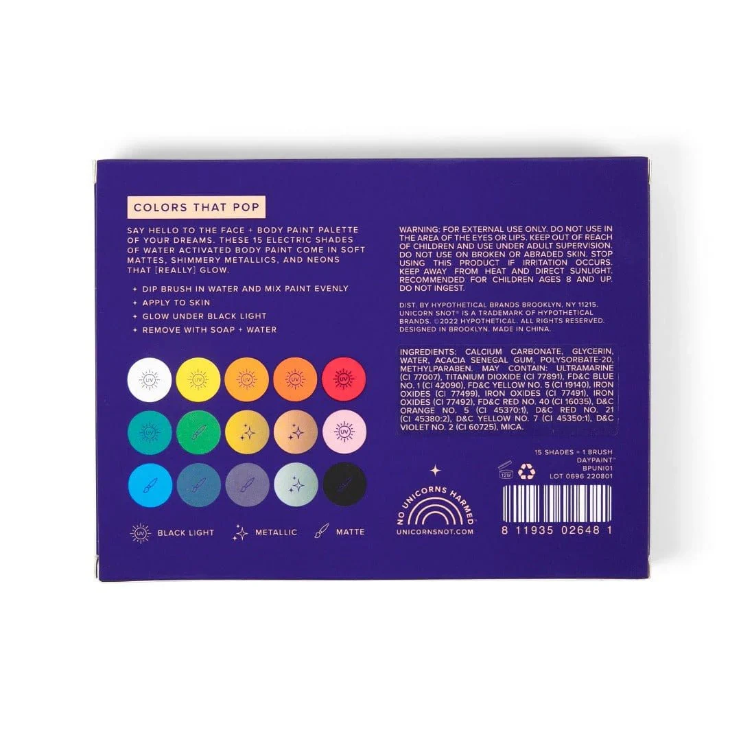 Unicorn Snot Daypaint Water Activated Face and Body Palette - Image 4
