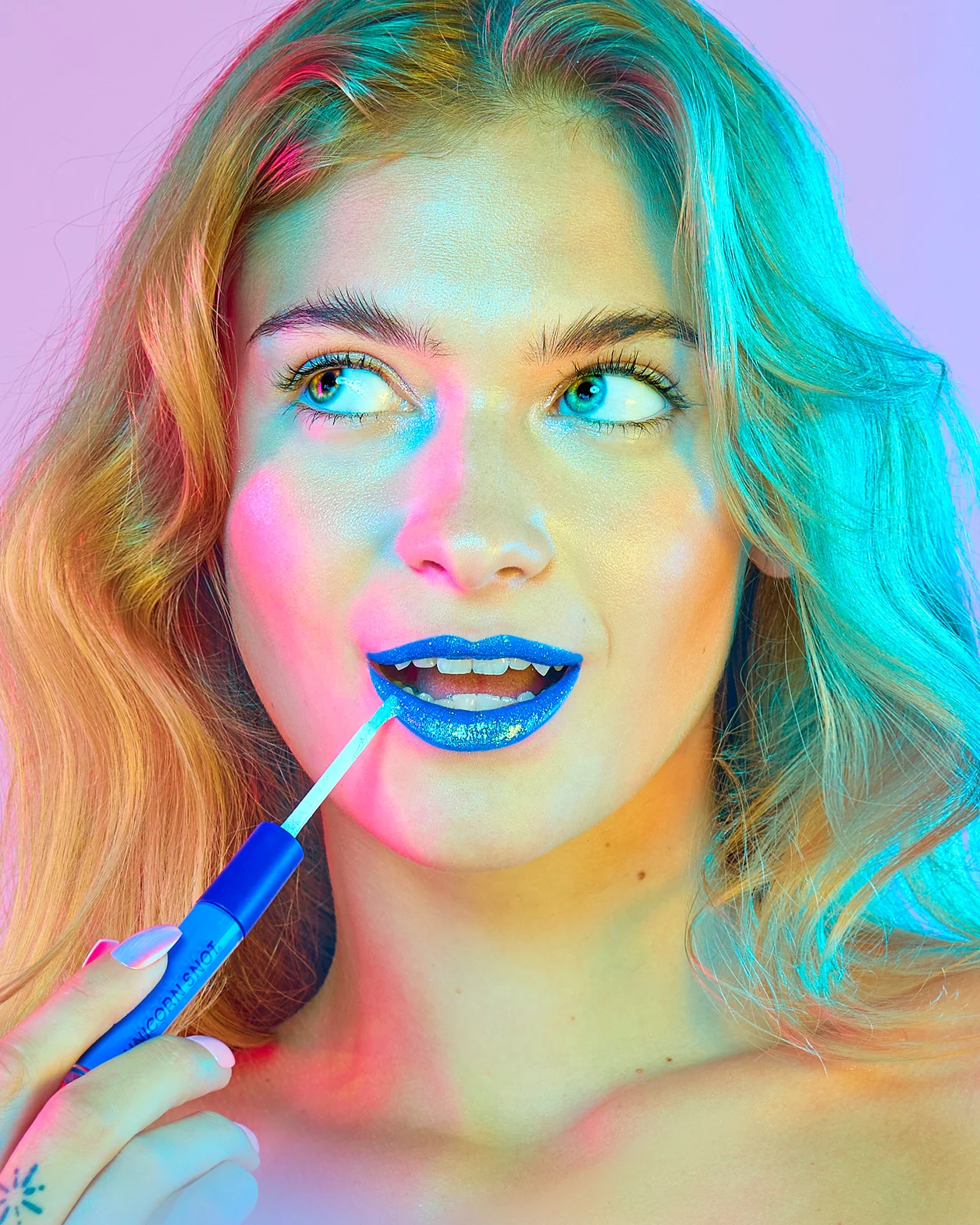 Unicorn Snot Quiet Riot 2in1 Glitter Lip Duo Lip Paint in Blue-Dream - Image 4