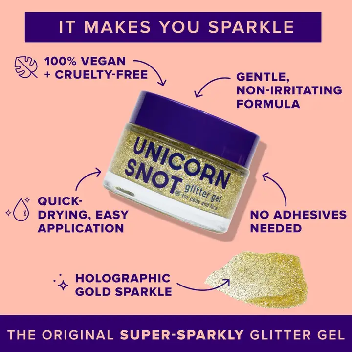 Unicorn Snot The Original Glitter Gel - Gold - Image 4