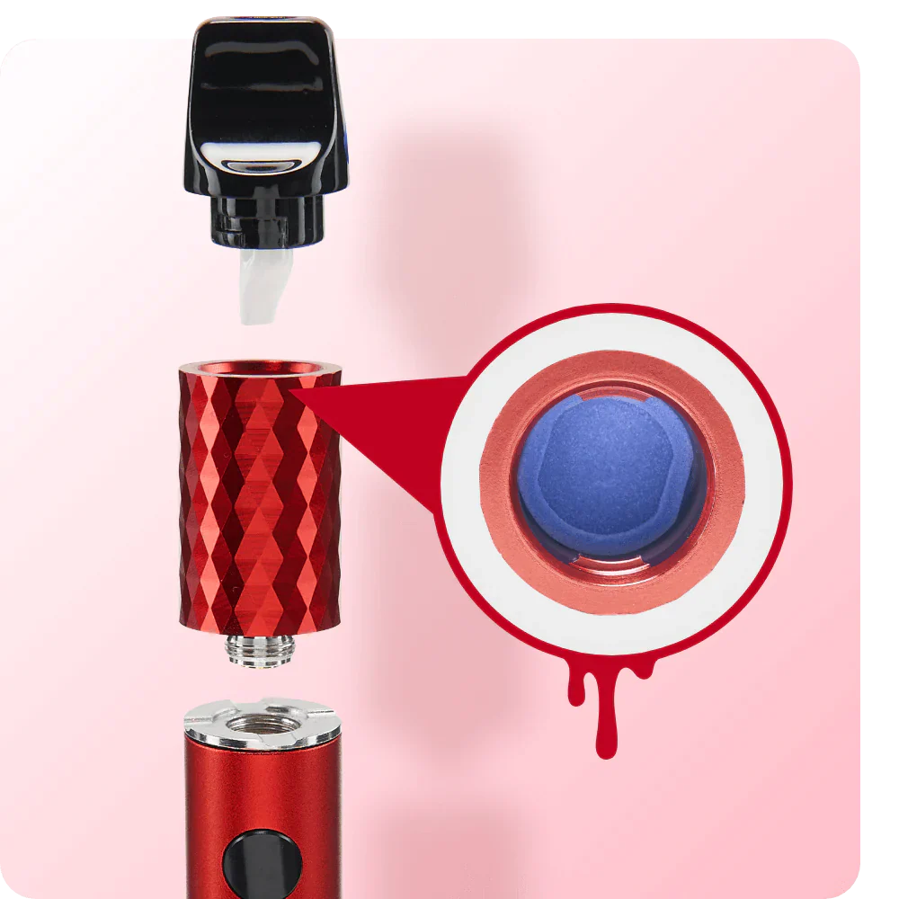 Ooze Beacon C-Core Vaporizer - Red Black - Image 2