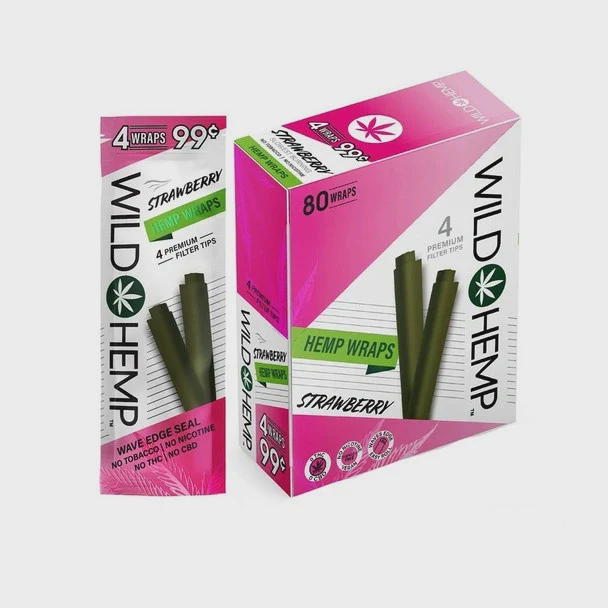 Wild Hemp Wraps 4 pack - Strawberry