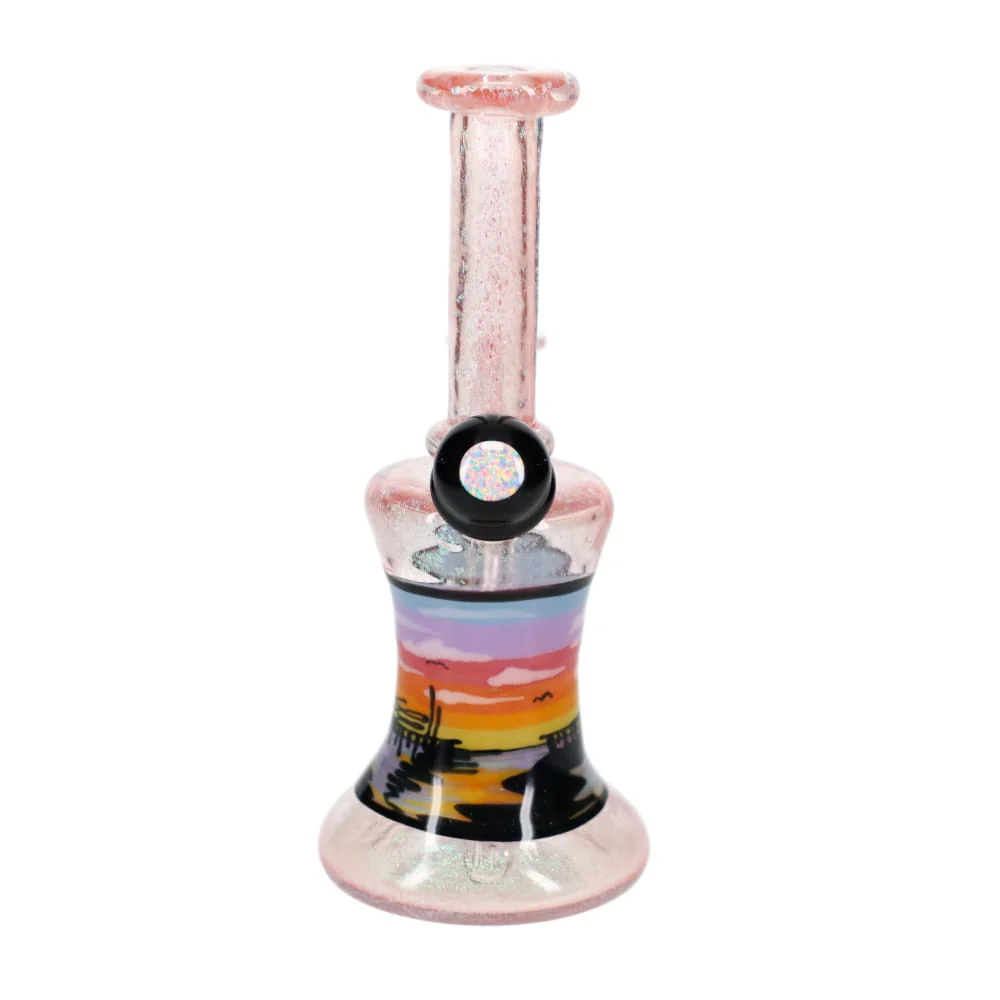 Windstar Glass Dichro Pink Sunset with Opal Rig - Image 3
