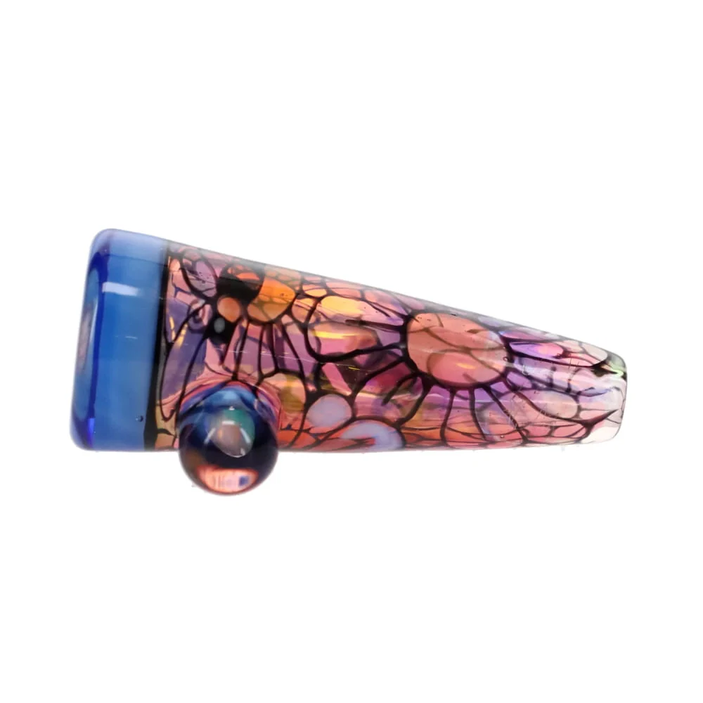 Windstar Glass Flower & Bumble Bee Stained Glass Chillum - Image 2