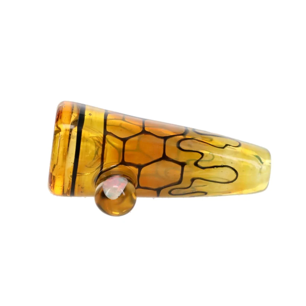 Windstar Glass Honeycomb Drip Stained Glass Chillum - Image 2