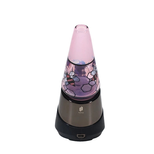 Windstar Glass Pink Bee & Honeycomb Stained Glass Dry Peak Top - Image 2