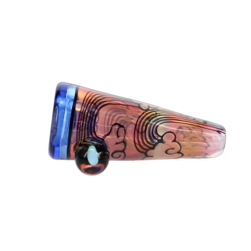 Windstar Glass Rainbow & Clouds Stained Glass Chillum - Image 2